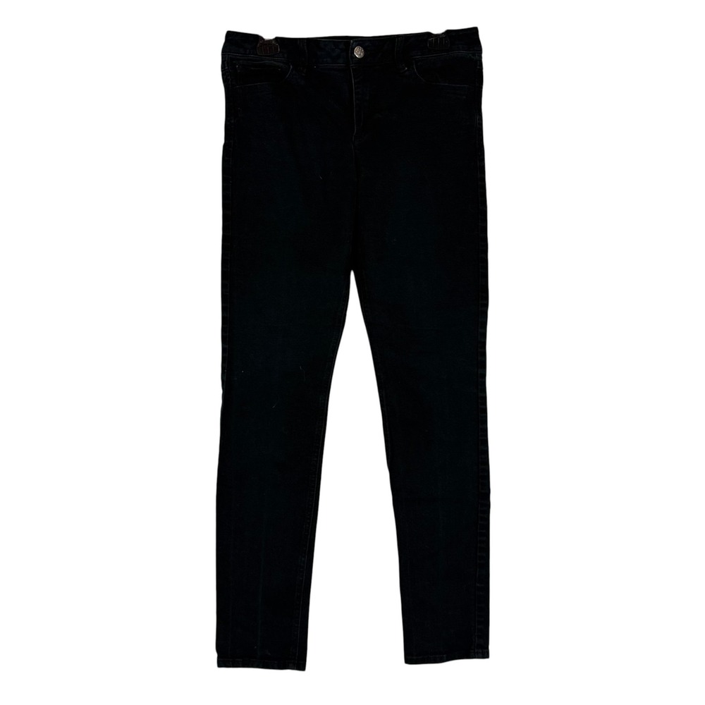 CAbi Skinny Jeans Womens 6 Black Dark Wash Mid Rise Slim Stretch Denim 189